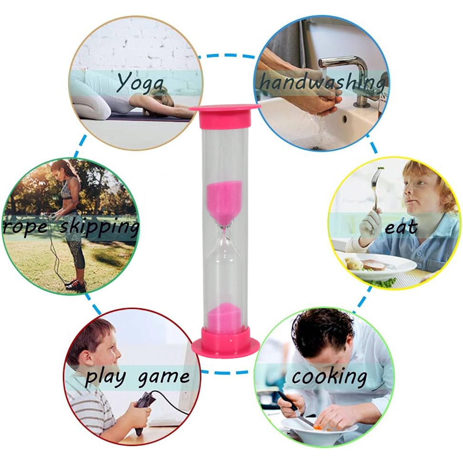 8756 Sand Timer Plastic Hourglass, Sand Glass Toy Sand Clock for Kitchen, Office, School and Brushing Teeth for Bathroom Timer Clock Children Hourglass Sand glass Toothbrush Household Sand Clock (3 Min Approx / 5 pc) 8756 Sand Timer Plastic Hourglass, Sand Glass Toy Sand Clock for Kitchen, Office, School and Brushing Teeth for Bathroom Timer Clock Children Hourglass Sand glass Toothbrush Household Sand Clock (3 Min Approx / 5 pc)